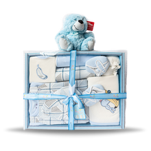 Load image into Gallery viewer, Rectangular Blue Baby Hamper
