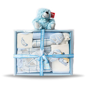 Rectangular Blue Baby Hamper