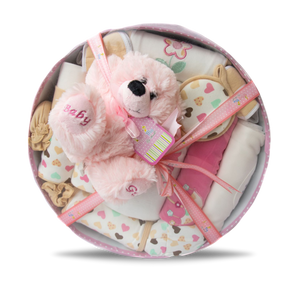 Circular Pink Baby Hamper